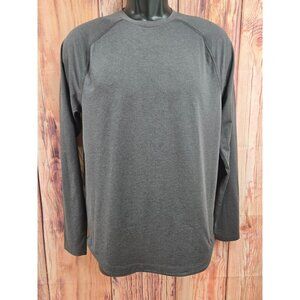 Rhone Mens Gray Long Sleeve Performance Shirt Small
